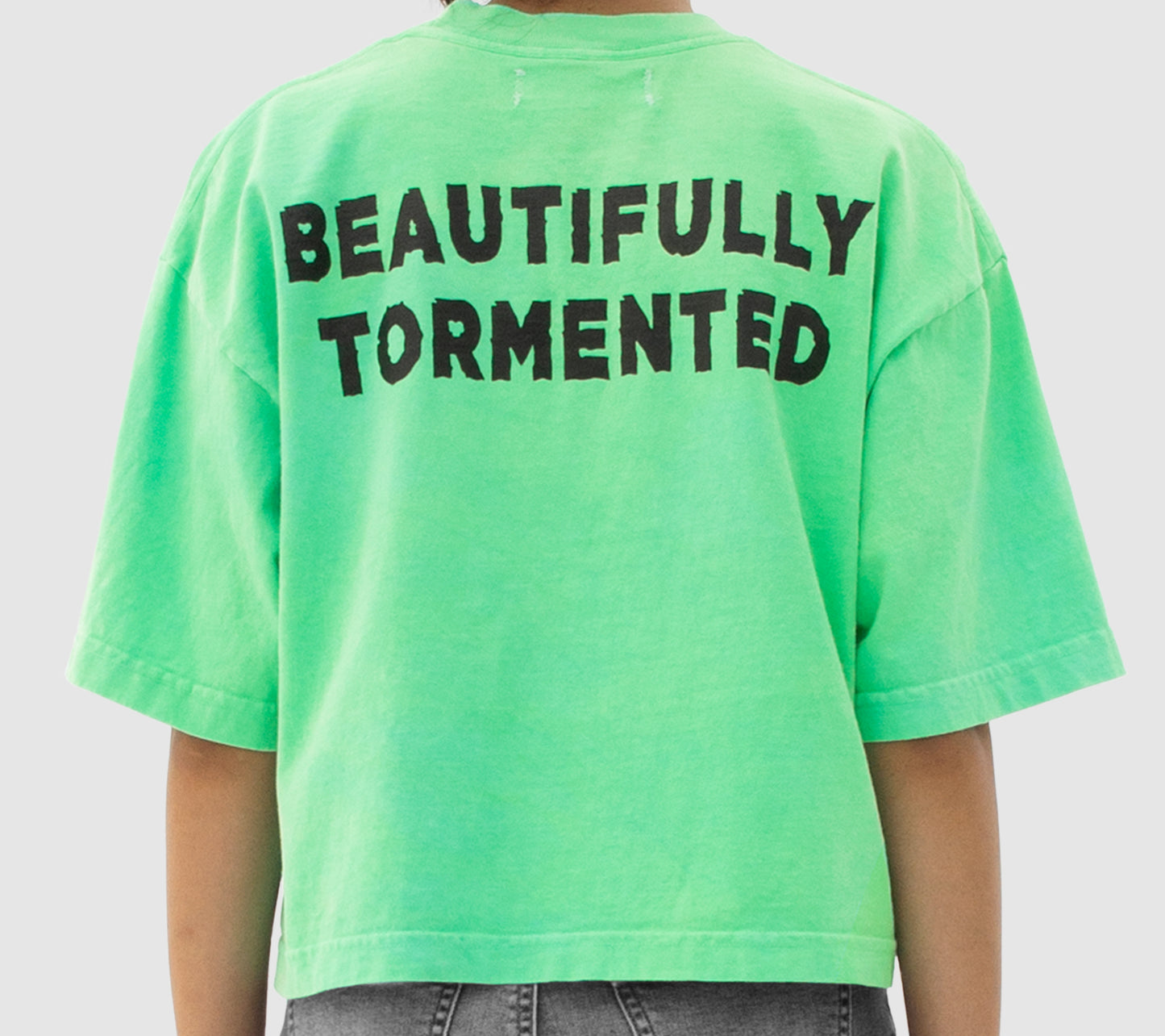 Women's Nightmares Cropped Tee in Acid